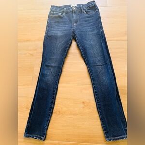 FRAME Le Skinny de Jeanne Crop Jeans Women 27 Dark Wash Stretch Mid Rise